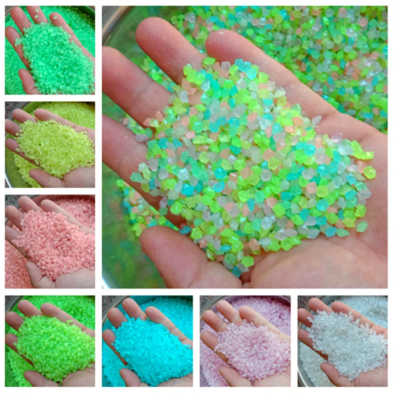 Aquarium Fish Home - 2000Pcs 3-5mm Luminous Sand Glow In
