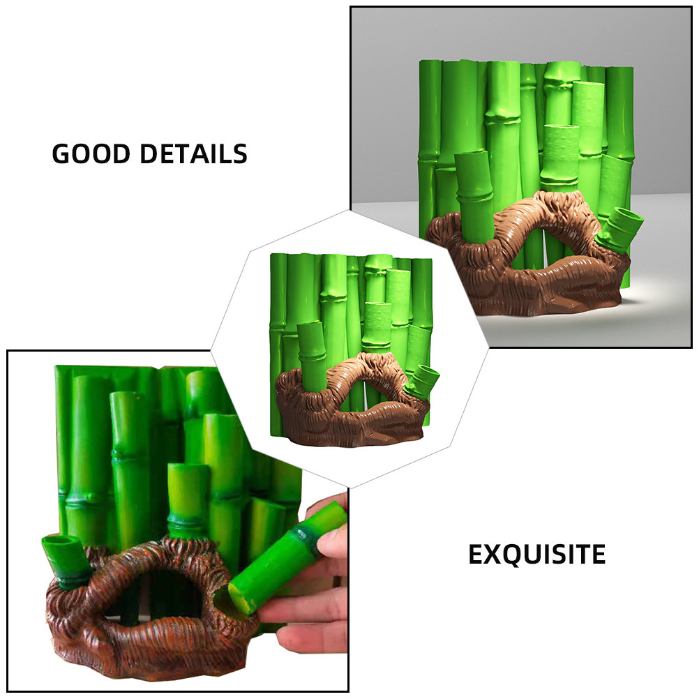 1Pcs Fish Tank 3D Bamboo Resin - Aquarium Fish Home recension och pris
