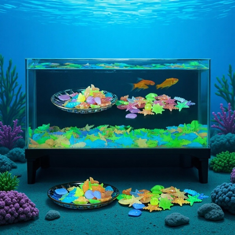 Glowing Luminous Ocean Stones  - Aquarium Fish Colorful recension och pris