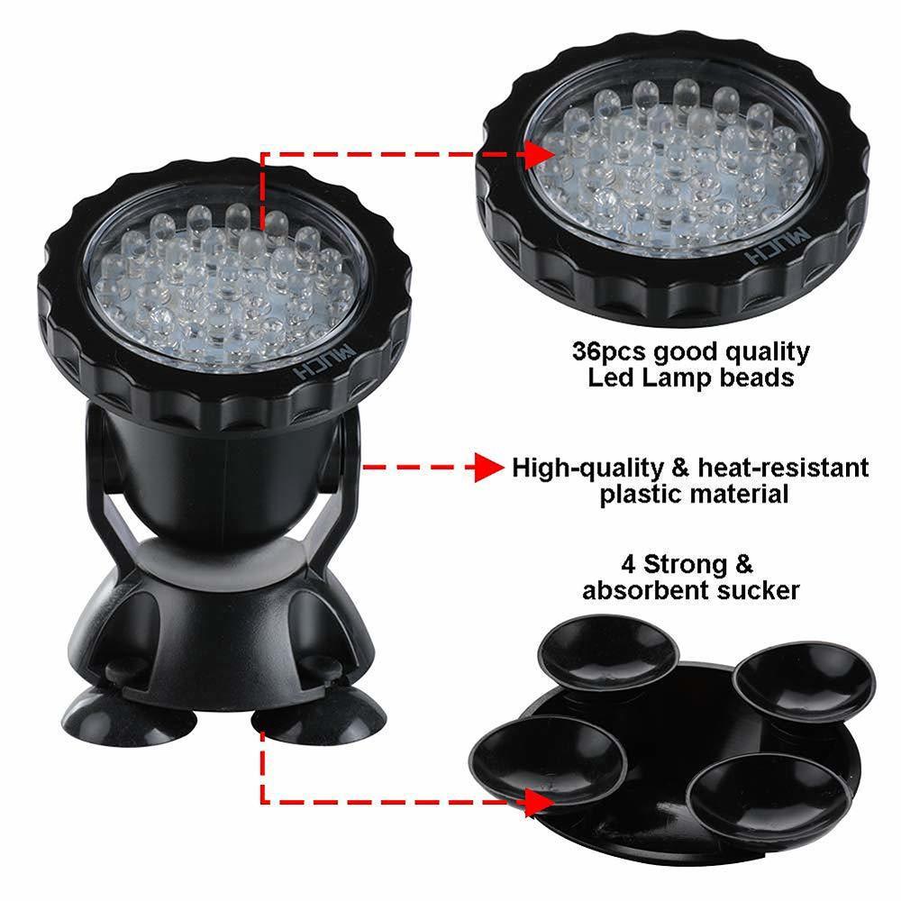 12V Submersible Pond Light Mul - Aquarium Fish Colorful recension och pris