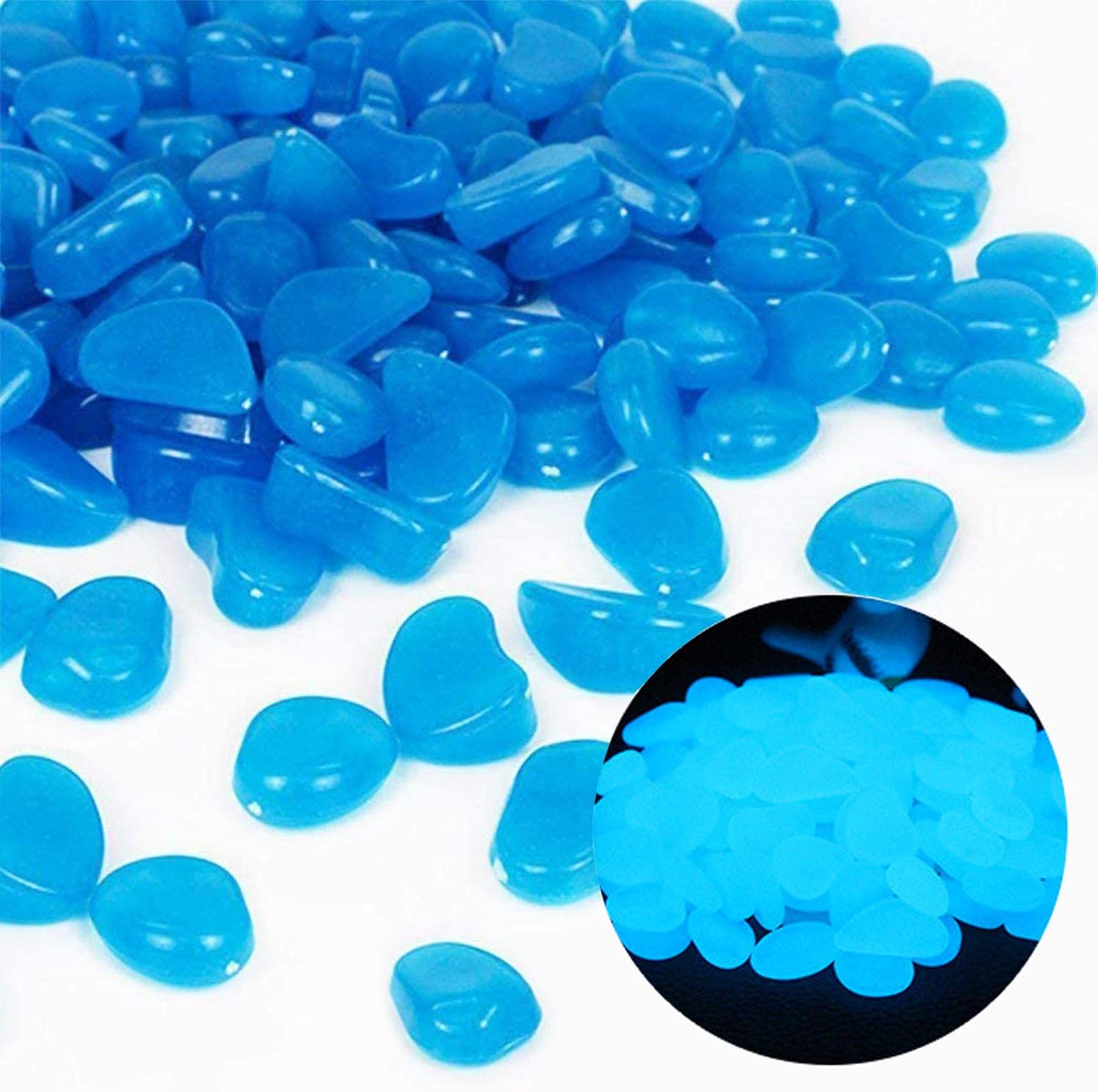 Fish Tank Rocks Glow Blue Pebb - Aquarium Fish Quarantine recension och pris