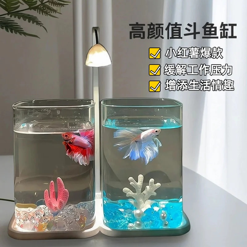 Mini Betta Fish Glass Tank Des - Aquarium Fish Betta recension och pris